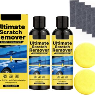 NanoPolix Scratch Remover，Nanopolix Car Cloth,Ultimate Scratch Remover,Cloth Scratch Remover Kit,Scuffs, Stains, Scratches, 100g (2pcs) (Yellow)