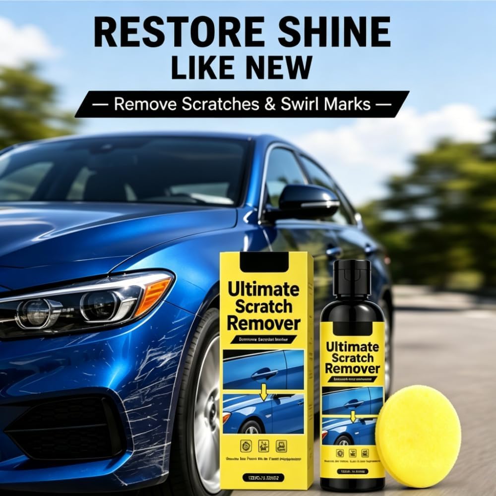 NanoPolix Scratch Remover,Nanopolix Car Cloth,Ultimate Scratch Remover,Cloth Scratch Remover Kit,Scuffs, Stains, Scratches, 100g (2pcs) (Yellow) - Image 4