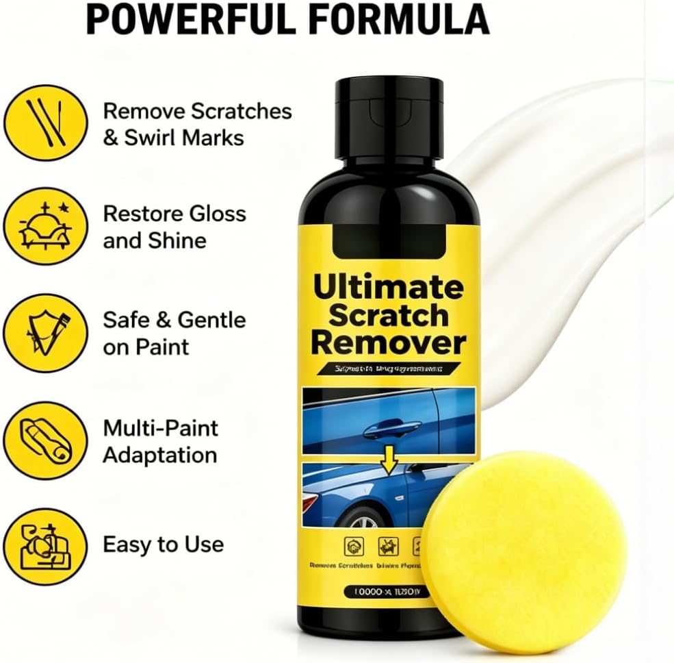 NanoPolix Scratch Remover,Nanopolix Car Cloth,Ultimate Scratch Remover,Cloth Scratch Remover Kit,Scuffs, Stains, Scratches, 100g (2pcs) (Yellow) - Image 6